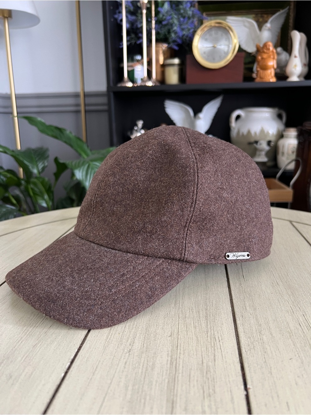 MEN'S WIGENS | KENT SIX PANEL WOOL BASEBALL CAP | BROWN MELANGE